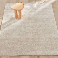 Ковер Tencel с резными узорами Shahin 200 x 290 см бежевый AM.PM  фото, kupilegko.ru